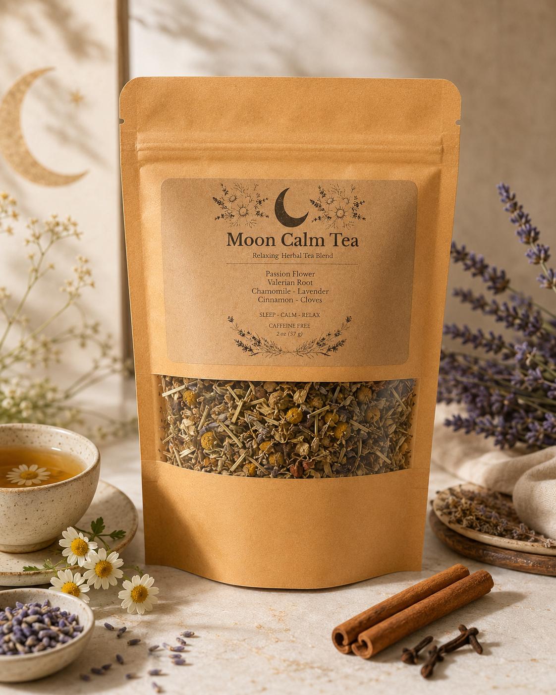 Moon Calm Tea - Caffeine-Free Herbal Blend